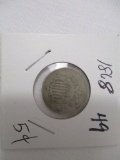 1868 Shield Nickel XF