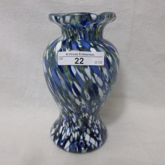 Dave  Fetty  6.5" Blue Mosaic Vase