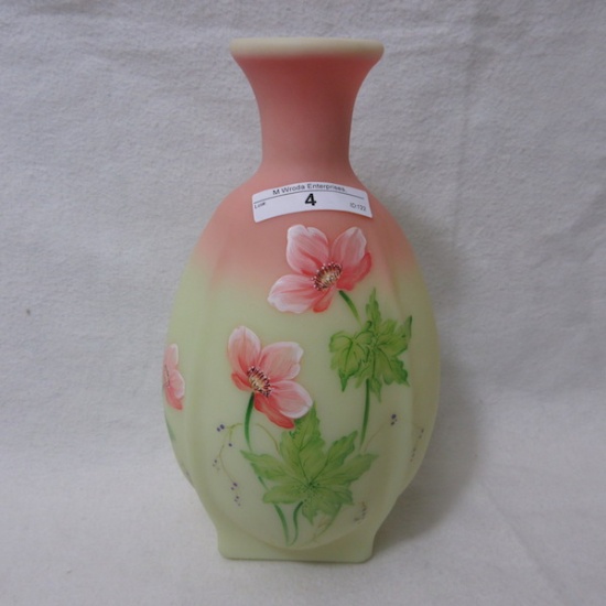 8" Burmese HP Vase - M Wagner and Signed by Randy Fenton '09
