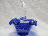 Fenton Cobalt Decorated Snow Scene 8