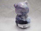Purple Slag Sitting Bear