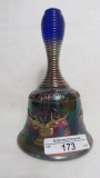 Fenton blue 1911 Atlantic City Elks bell w/flared bottom