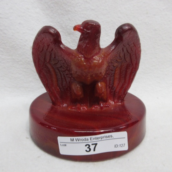 Fenton Eagle Paperweight - Patriot Red 74-76