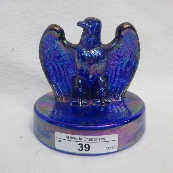Fenton Eagle Paperweight - Independence Blue