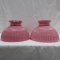 Pair of Period Pink Cased Ribbed 10