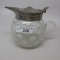 Victorian syrup pitcher Low French Opal Squatty Coin Dot