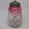 Victorian Sugar Shaker Cranberry Opal Coin Dot