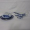 Flow Blue Tourine Pattern - Gravy and Butter Dish