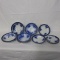 Flow Blue Tourine Pattern - (13) Misc. Low Bowls, see photo