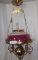 Victorian Hanging Parlor Lamp with 14