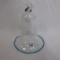 Wheel cut crystal smoke bell, 6