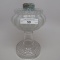 #1 stand lamp made by Nickel Plate white vertical stripes in clear font bas