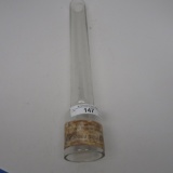 Fire Proof Bohemian Flint Glass Chimney with Orig Label