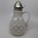 Victorian syrup pitcher French Opal Coin Dot