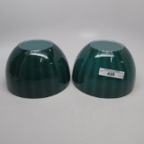 Victorian Green Cased Flame Reflectors signed Emeralite