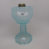 #1 Stand Lamp in Mix and Match Pattern with Light Blue Opal Swirl font with