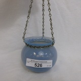 Victorian blue opal hanging match holder