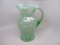 Victorian opalescent green opal Daffodil water pitcher