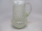 Victorian opalescent french opal Chrysanthemum base swirl water pitcher