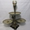 Massive pottery epergne with 3 tiers on bronze mount. Very impressive flora