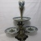 Massive pottery epergne with 3 tiers on bronze mount. Very impressive Sceni