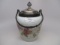 Victorian handpainted biscuit jar. Attrib Wavecrest
