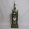 Large 24â€ Cathedral clock w/ Mideastern themed painted panels around base