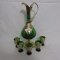Bohemian gold painted decanter set as shown