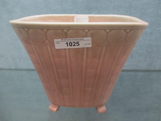 Rookwood 6" tall pink f'td planter box. XXIX 6027