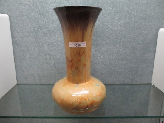 Fulper 10.5" drip glaze Arts & Crafts flared vase