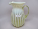 Gibson vaseline opal stripe water pitcher