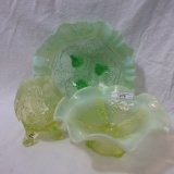 3 pcs opalescent pattern glass a s shown