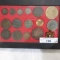 Assort. Foreign and American Coins in Frame, 15 coins.