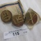 (3) US Military Brass Buttons