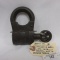 German circa 1600's iron lock with key.