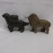 2 cast iron still bannks- Dog/ Lion