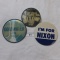 3 political buttons as shown