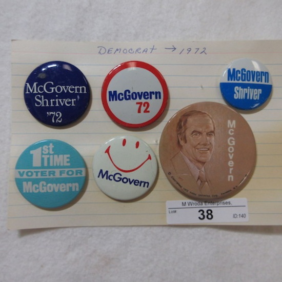 6 McGovern buttons
