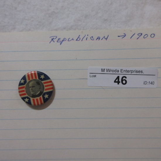 1900 political button