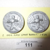 (2) Orig. Nazi 1938 Sport Badges
