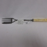 Serving fork w/ Amputee blade edge, bone handle 1820's