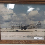 Paul Tibbets signed photo B-1 bomber