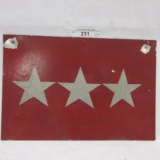 3 Star General Jeep plaque