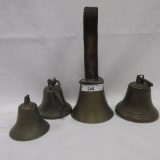 4 brass bells