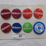 8 McGovern buttons