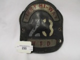Fire Helmet plaque- Summit twsp, Erie PA