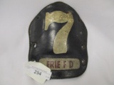 Fire Helmet Plaque- Erie PA