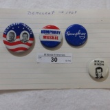 4 Political buttons 1968