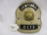 Fire Helmet Plaque-  Oklahoma City OK