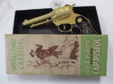 Hopalong Cassidy gold plated cap gun in box